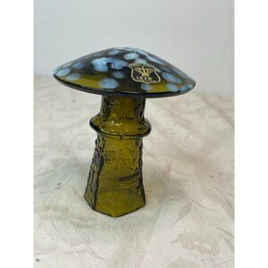 Bo Borgstrom Åseda Ebeling Reuss Sweden Hand Blown Glass Mushroom-4.0  inch